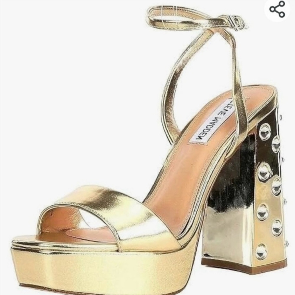Steve Madden Laudre platform heels in gold